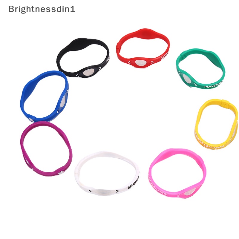 [Brightnessdin1] Power Balance Energy Health Bracelet Untuk Olahraga Gelang Tangan Ion Silicone Band Hadiah Butik