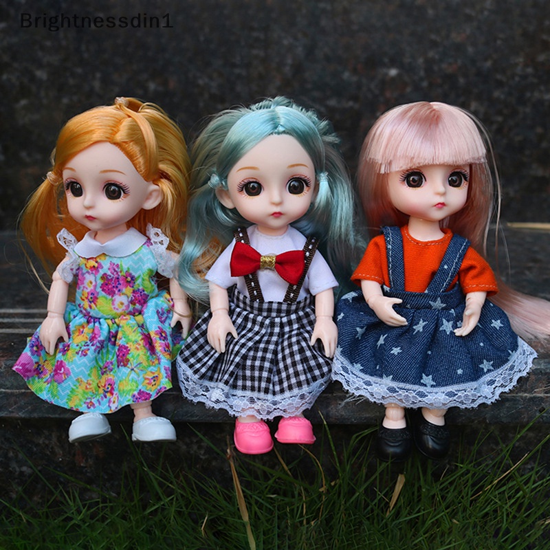 [Brightnessdin1] Bjd 16CM Baju Casual Fashion Princess Baju Setelan Aksesoris Baju Butik