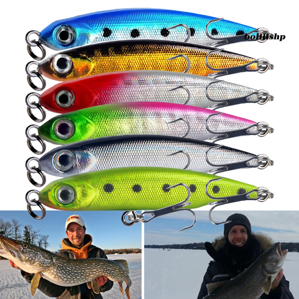 Bo-5.3cm/3g Lure Bait 2kait Treble Tajam Barb Vibrant Steel Balls Plat Lidah Panjang Tenggelam Perlahan Umpan Bionik Untuk Memancing Di Luar Ruangan
