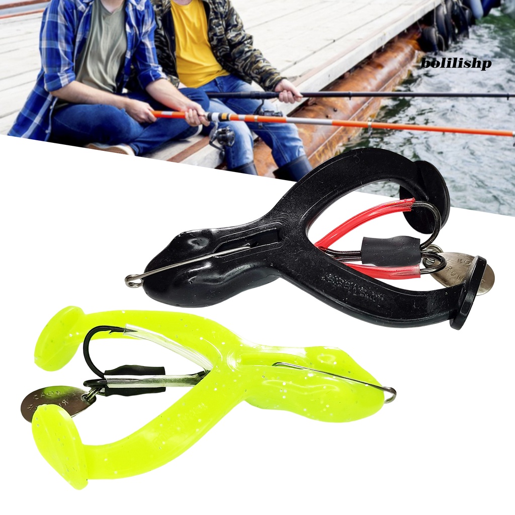 Bo-lure Hook Tajam Penembus Tinggi Tahan Gigit Semua Air Yang Berlaku Menggoda Angling PVC Memancing Thunderfrog Kait Ganda Memancing Luar Ruangan