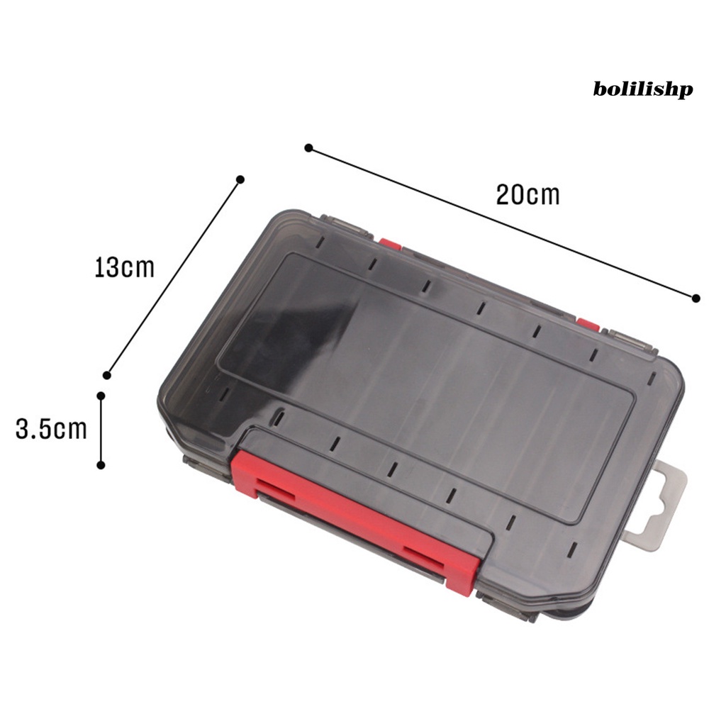 Bo-fishing Tackle Box Portable Tahan Aus Desain Lubang Gantung Universal Multifungsi Penyimpanan Alat Dua Sisi Umpan Umpan Kait Organizer Perlengkapan Memancing