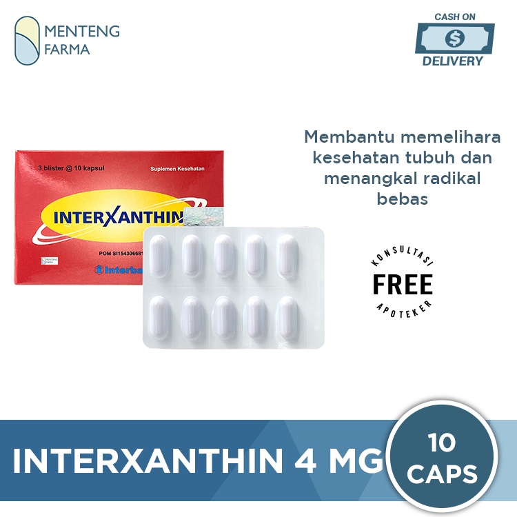 Interxanthin 4 mg 10 Kapsul - Antioksidan Untuk Daya Tahan Tubuh