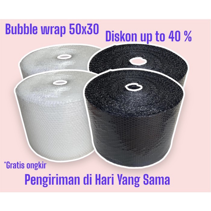 

Bongkar Gudang bubblewrap 50 meter x 30 cm plastik bubble tebal bubble wrap - Benig Super ECo