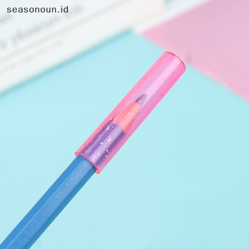 Seasonoun 20pcsProtector Cap Pensil Cover Pen Pelindung Perlindungan Perlengkapan Kantor Sekolah.
