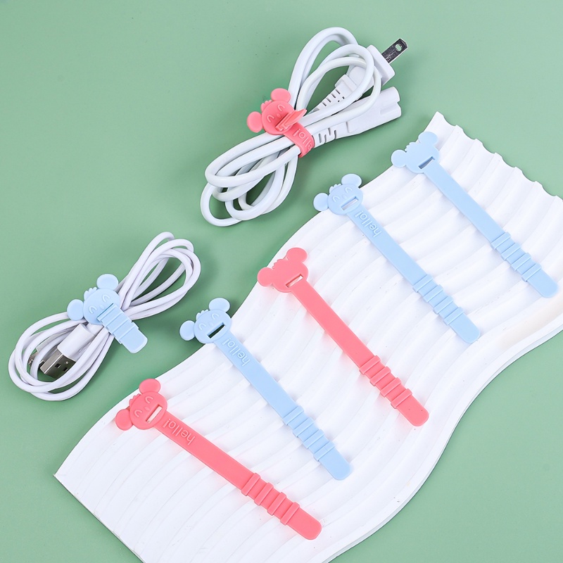 Berwarna Multi-Gaya Kreatif Lucu Desktop Finishing Tetap Kabel Dasi Multifungsi Indah Stylish Lembut Silikon Data Kabel Winder