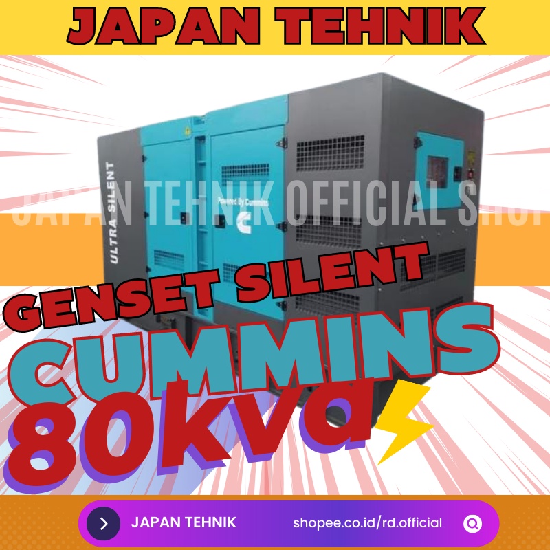 Genset 80 KVA Silent - Genset Diesel Cummins Ultra Silent - Generator Japan Tehnik