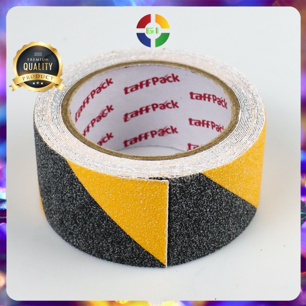 (GI) Lakban Anti Slip Tangga Lantai Selotip Tape Safety Silika Berbagai Warna