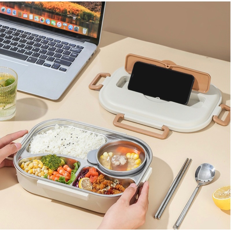READY STOCK LUNCH BOX ANAK SEKOLAH BAHAN STAINLESS STEEL 304 BEAR SERIES / KOTAK MAKAN SEKAT 2, 4 DAN 5 TAHAN PANAS DAN ANTI TUMPAH / KOTAK MAKAN BEKAL ANAK SEKOLAH + TAS LUNCH / TEMPAT MAKAN BEKAL ANAK MOTIF BEAR DAN KELINCI / DEAR BEAR BENTO BOX