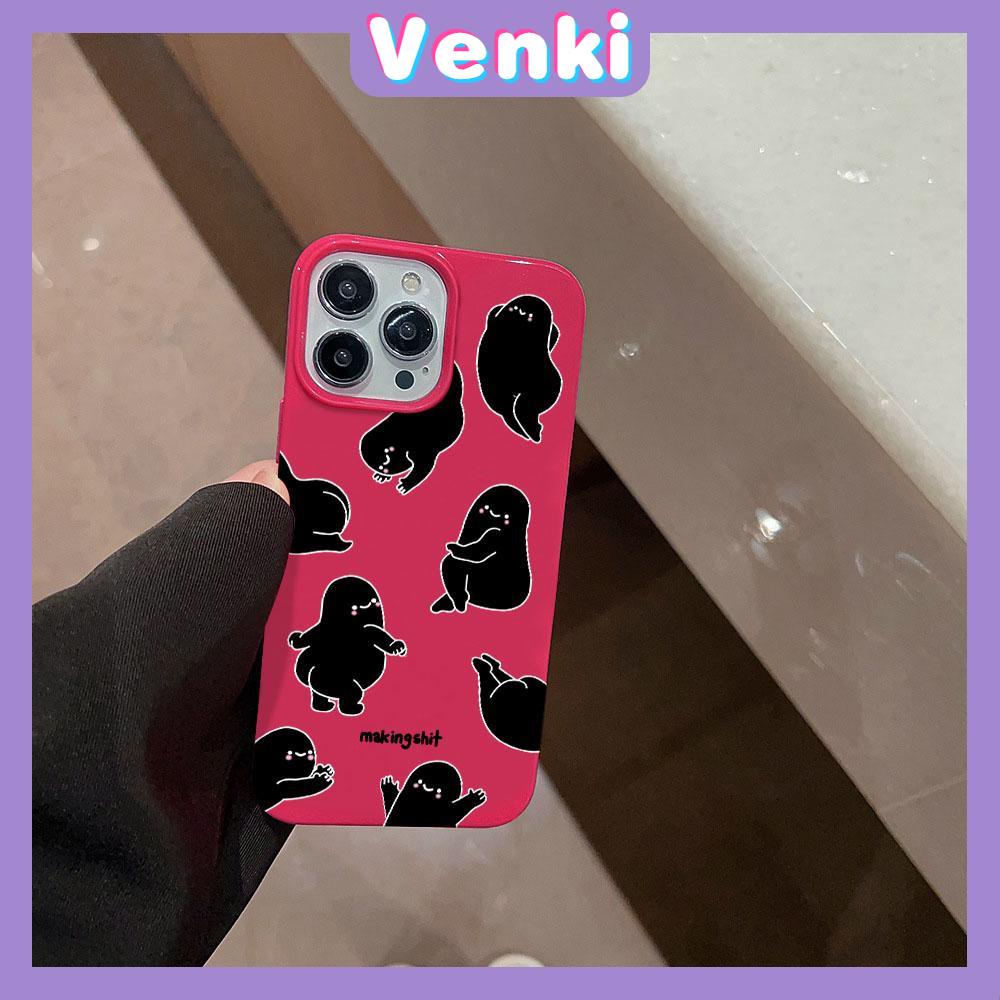 VENKI - For iPhone 11 iPhone Case Red Glossy TPU Soft Case Shockproof Protection Camera Cute Cartoon Character Compatible with iPhone 14 13 Pro max 12 Pro Max xr xs max 7Plus 8Plus