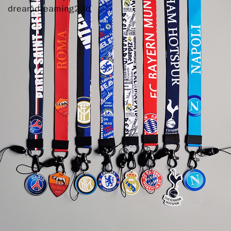 (drea) Football Phone Strap Lanyard Keychain Phone Charm Rantai Anti Hilang Dekorasi//