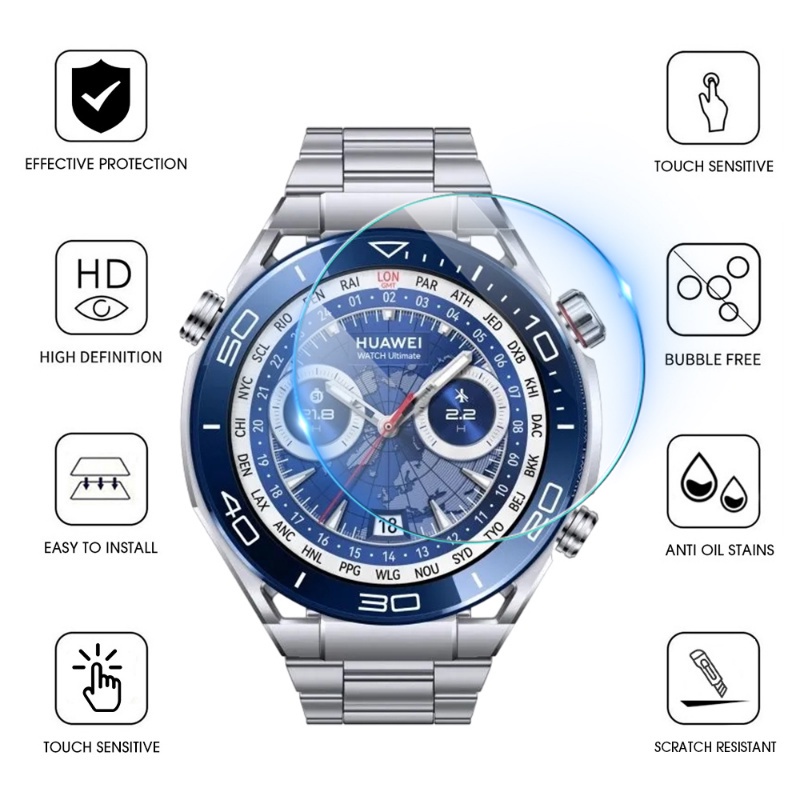 Curved Fit Full Screen Hydrogel Protector Film Untuk Huawei Watch Ultimate/HD Film Pelindung Jam Tangan Anti-Fingerprint Anti Gores/Pelindung Layar Smartband Aksesoris