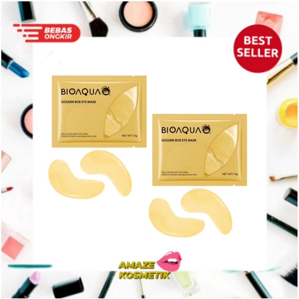 BIOAQUA Moisturizing Eye Mask Gold 7.5 Gr Masker Mata [ Amaze_Kosmetik ]