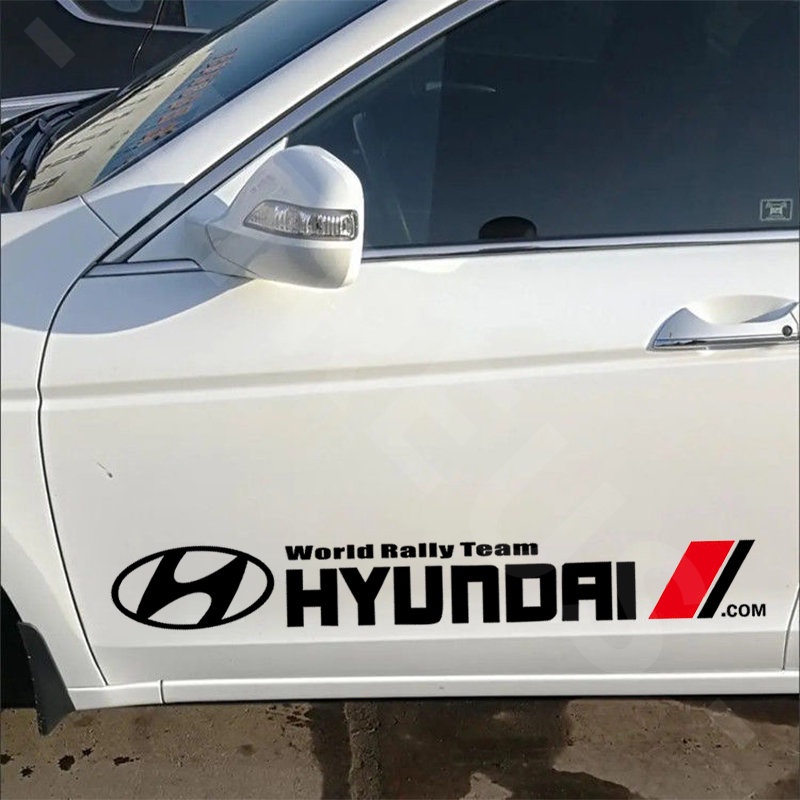 Hyundai Stiker Mobil Auto Door Side Body Decor Decals Anti Gores Cover Lecet Untuk Creta Stargazer Grand i10 Kona Tucson Ioniq 5palisade Aksen H1 Santa Fe Dekorasi Mobil