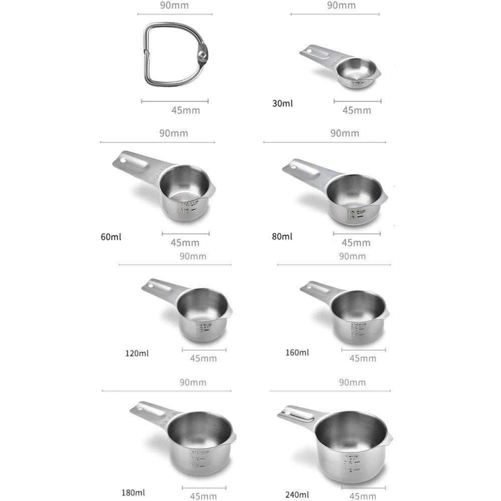 [Elegan] Gelas Takar Portable Food Grade Cair Masak Bumbu Dapur Sendok Kopi