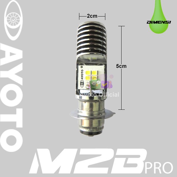 Lampu LED Utama Motor Bebek Matic AYOTO M2B Pro H6 AC DC PNP 8 Watt