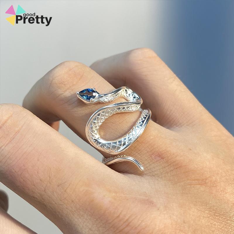 Cincin Snake Ornament Punk Gaya Bentuk Untuk Ring Fashion - PD
