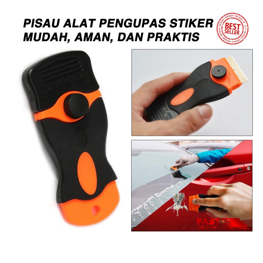 Pisau Pengupas Pembuka Stiker Motor Mobil Scraper TOP