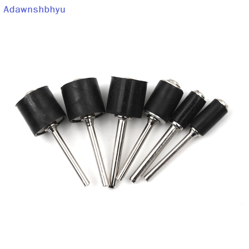 Adhyu 6pcs Mandrel1/41 /8 Shank 6.35-12.7mm Drum Sanding Nail Drill Bit Alat Abrasif ID