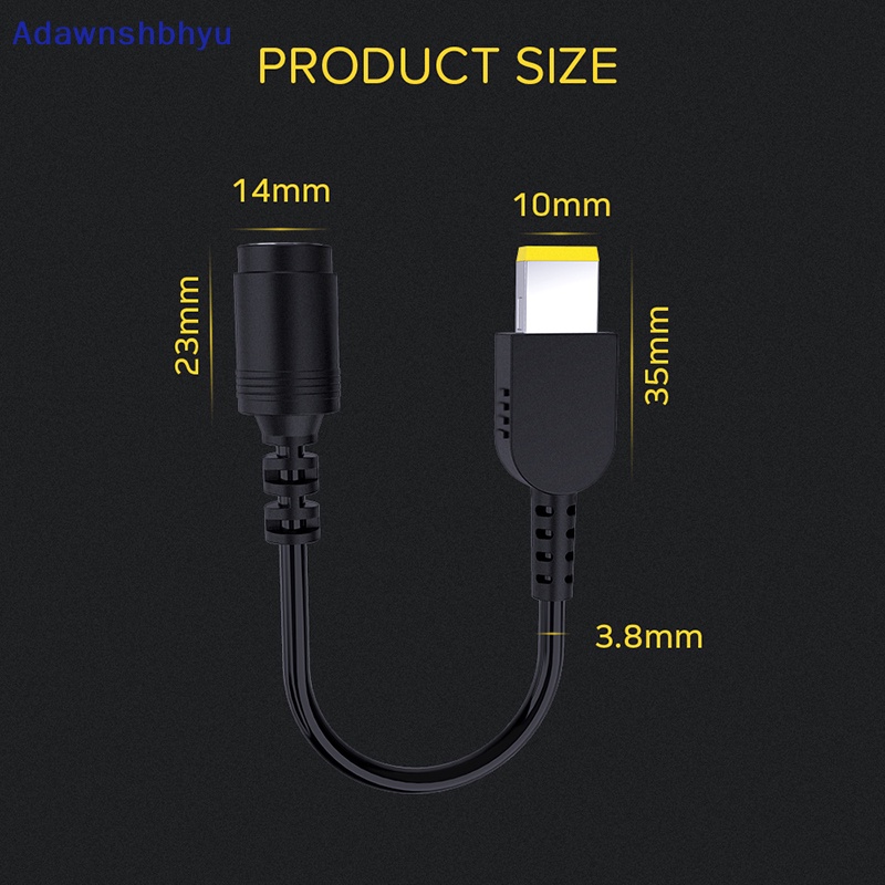 Adhyu Round Jack to Square Plug Adapter Charger Power Converter Untuk Lenovo Thinkpad ID