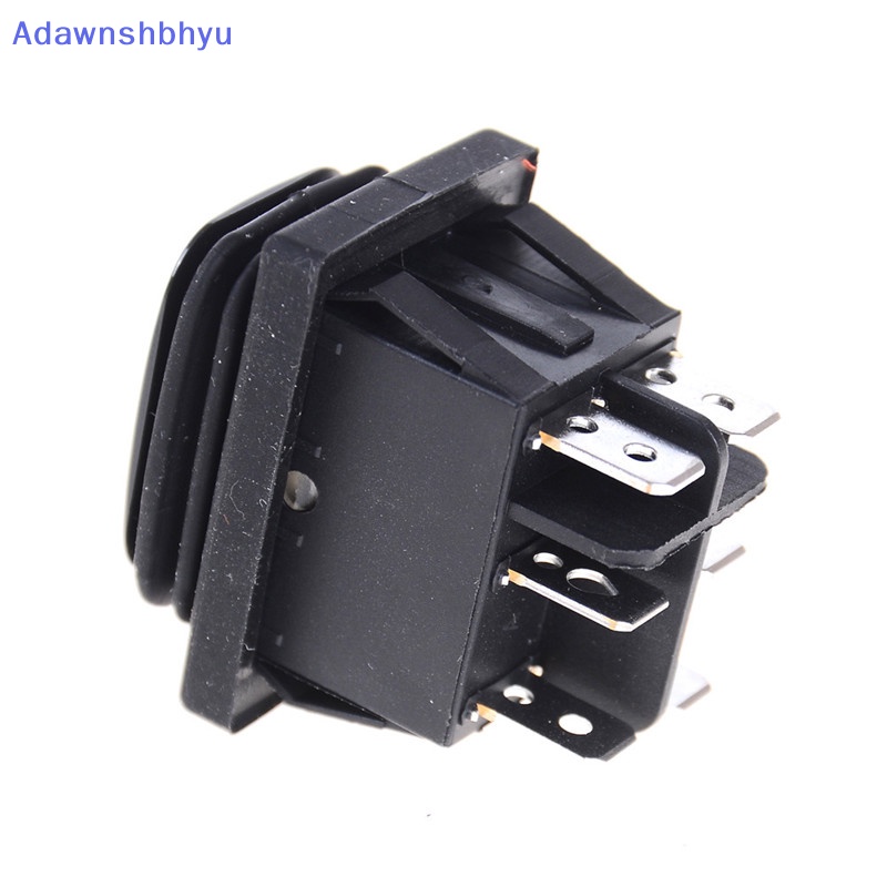 Adhyu 12V Hitam Waterproof 6Pin DPDT Self Locking Rectangle Rocker Switch ID