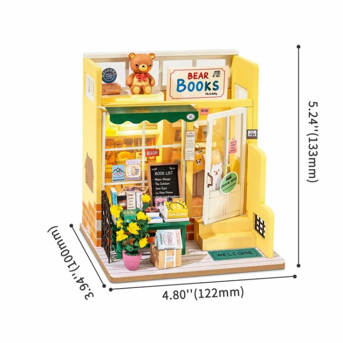 ROLIFE Robotime Rolife Mind-Find Bookstore DIY Miniature House DG152 Perfect Gift For Your Love One