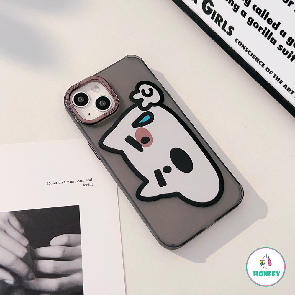 IPHONE Case Lensa Berlapis Fashion Kompatibel Untuk Apple14 Untuk Iphone11 13 12 Pro Max XR Xs7 8 Plus Cute Sweaty Dog Soft TPU Phone Cover