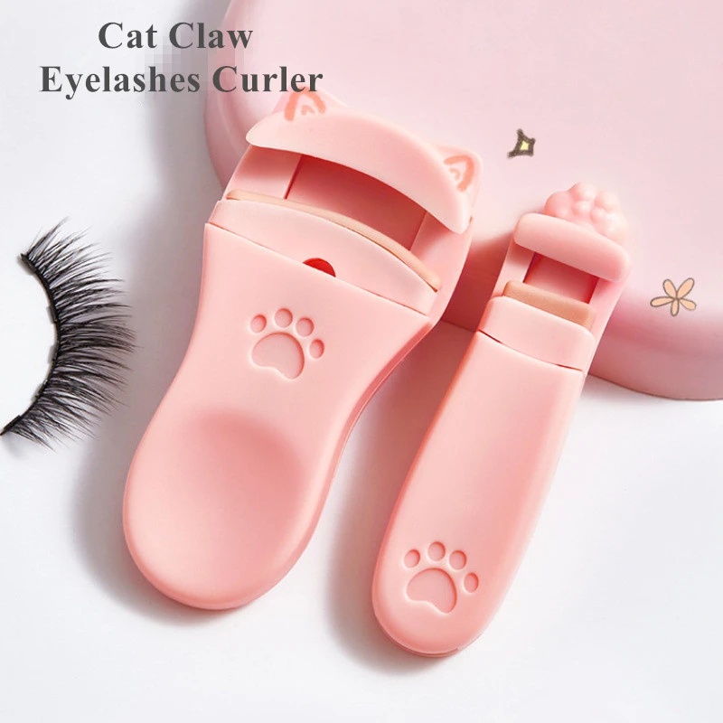Klip Bulu Mata Plastik Cakar Kucing Lucu Kartun/Pengeriting Bulu Mata Alami Manual Tahan Lama