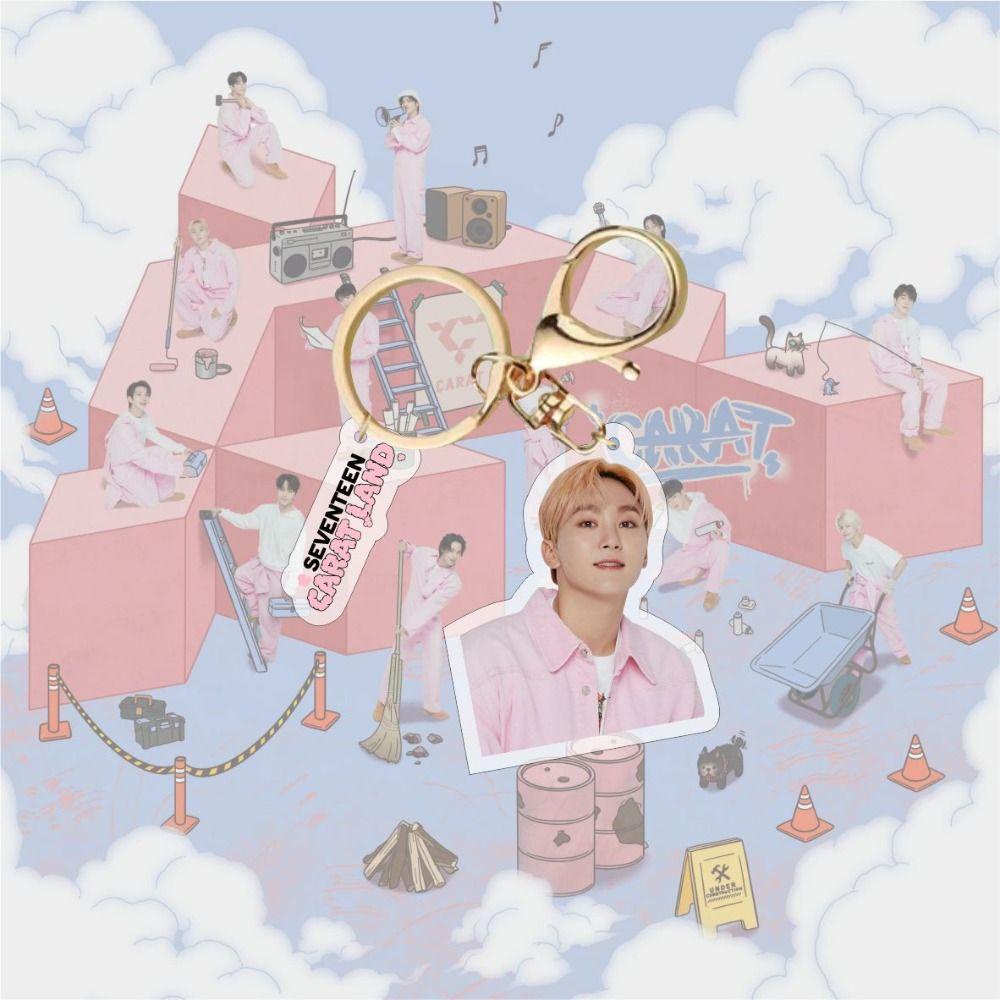 Lanfy Seventeen Gantungan Kunci Koleksi Pernak Pernik Gantungan Kunci Mobil Perhiasan Handbag Pendant Hanging Decoration Acrylic Seventeen Keyring