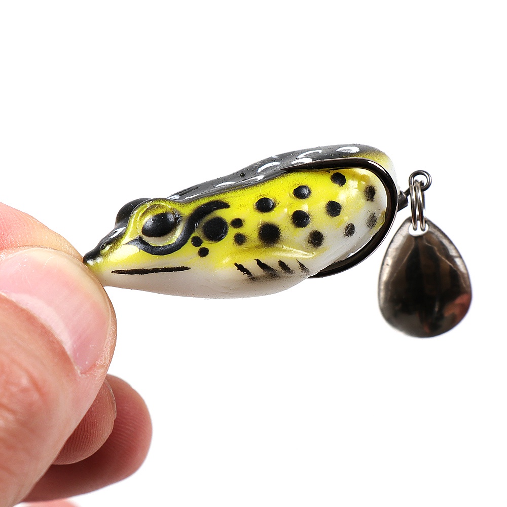 Umpan Katak Casting 4cm/6g Soft Frog Fishing Lure Mini Soft Lure Kait Ganda Top Water Ray Frog Umpan Buatan