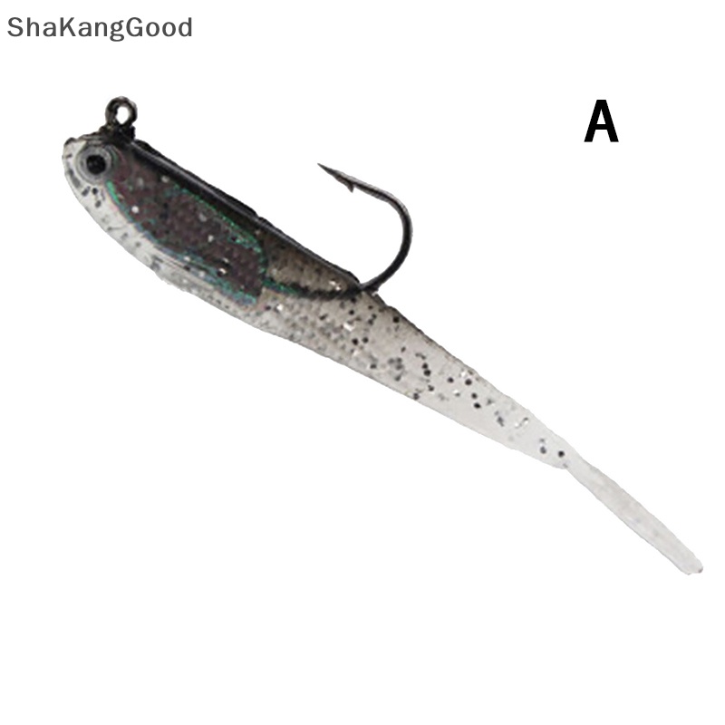 Skid Soft Lure Shad Tail 75mm Dengan Pengait Ikan Buatan Silikon Lembut Ikan Garpu Ekor Umpan Lele Untuk Memancing Tackle SKK