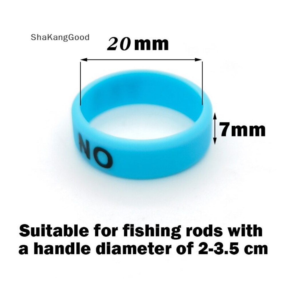 Skid 20pcs Joran Pancing Handle Pelindung Case Lure Silica Gel Rod Clip Cincin Berbentuk O SKK