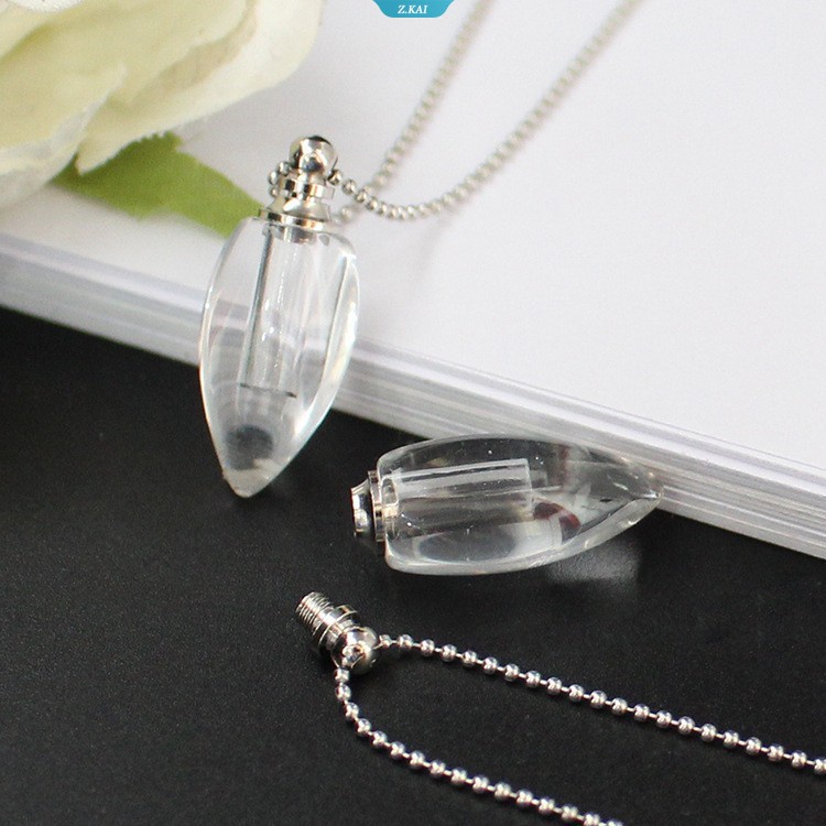 Diy Water Drop Dapat Dibuka Rantai Kalung Unisex Kristal Botol Parfum Darah Vial Liontin Choker Perhiasan Props Aksesoris [ZK]