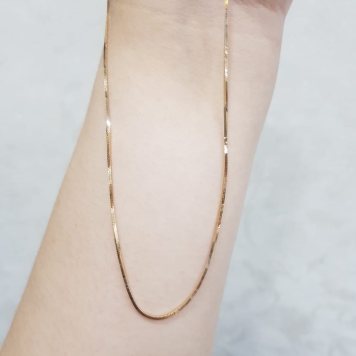 KALUNG EMAS WANITA ITALY KASANDRA KILAT - 75 - putih 2.02 gram