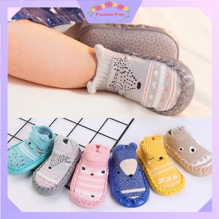 FASHION FAIR - D5051 Baby Socks Shoes / Sepatu Baby / Kaos Kaki Bayi / Sepatu Anak Bayi F382 / Sepatu Anak Bayi Anti Slip / Kaos Kaki Motif Animal