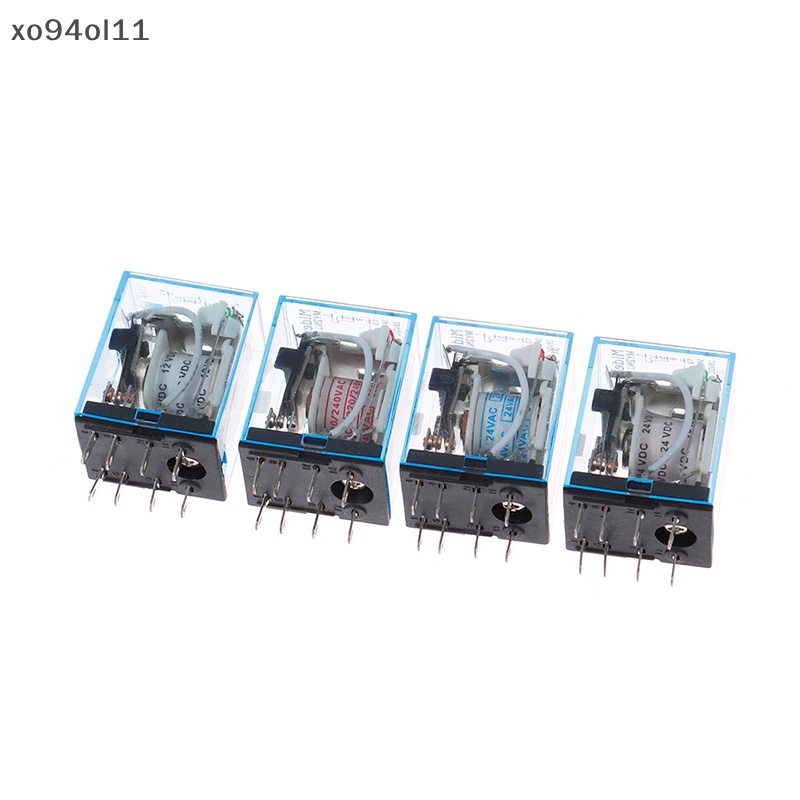 Xo AC220V 12VDC 24VDC 24VAC 5A 8PIN Coil Power MY2N-J Relay HH52P Dengan Socket Base OL