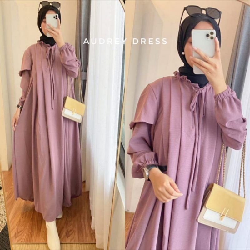 𝐏𝐆𝐌𝐓 • AUDREY DRESS CRINKLE AIRFLOW GAMIS WANITA