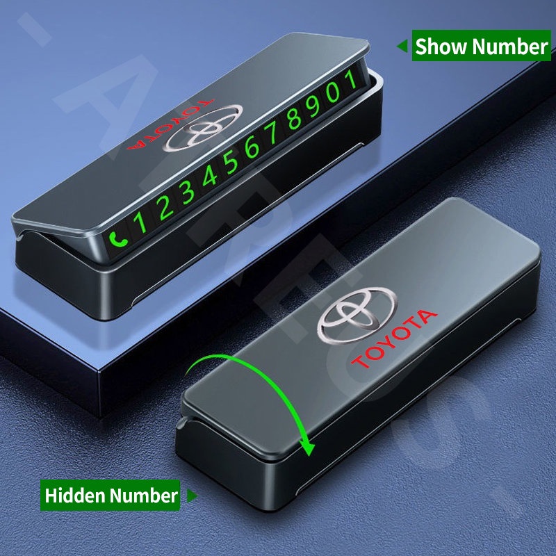Kartu Parkir Sementara Mobil Toyota Luminous Phone Number Card Plate Sticker Untuk Agya Razie Kartu Nomor Avanza Veloz Rush Kijiang Innova Yaris Corolla Cross RAV4 Vios Fortuner CHR Camry