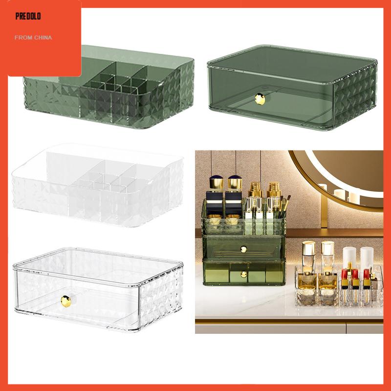 [Predolo] Kotak Penyimpanan Kamar Mandi Table Organizers Meja Rias Sederhana Kosmetik Case Makeup Vanity Holder Untuk Asrama Rumah Ruang Tamu Apartemen Dekorasi