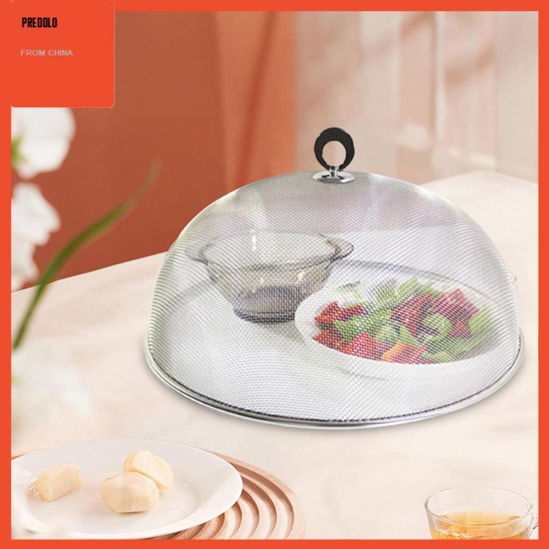 [Predolo] Jaring Saji Makanan Stainless Steel Tahan Debu Reusable Plate Serving Covers Food Dome Lid Untuk Panggangan Camping Rumah BBQ