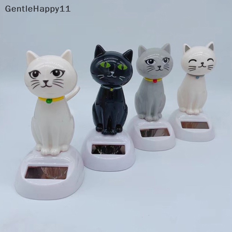 Gentlehappy Solar Dancing Mainan Patung Kucing Tenaga Surya Figurine Meja Mobil Dekorasi Kantor id