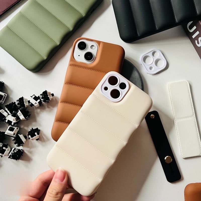 CASE COMPATIBLE FOR IPHONE XS MAX XR SOFT WINTER DOWN JACKET SILICONE PUFFER PUFF PILLOW COVER