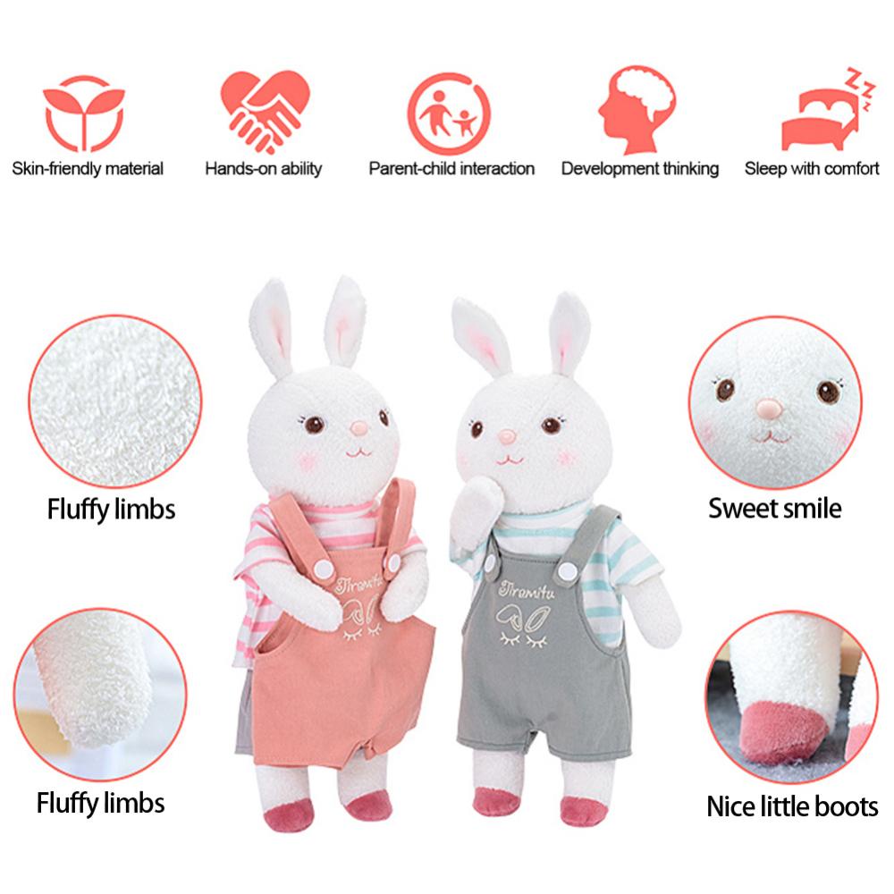 Timekey Metoo Anak Perempuan Rumah Bermain Boneka Kelinci Manis Mewah Pakaian Boneka Berubah Hewan Lucu Untuk Anak Angela Doll Ulang Tahun Mainan Natal E1O3