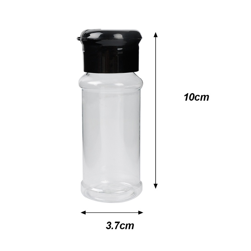 [Harga Grosir] Botol Bumbu BBQ Camping Portable Pepper Shaker Spices Boxes Transparan Spice Salt Pepper Shakers Seasoning Jar 100ml Botol Bumbu Dengan Stiker label