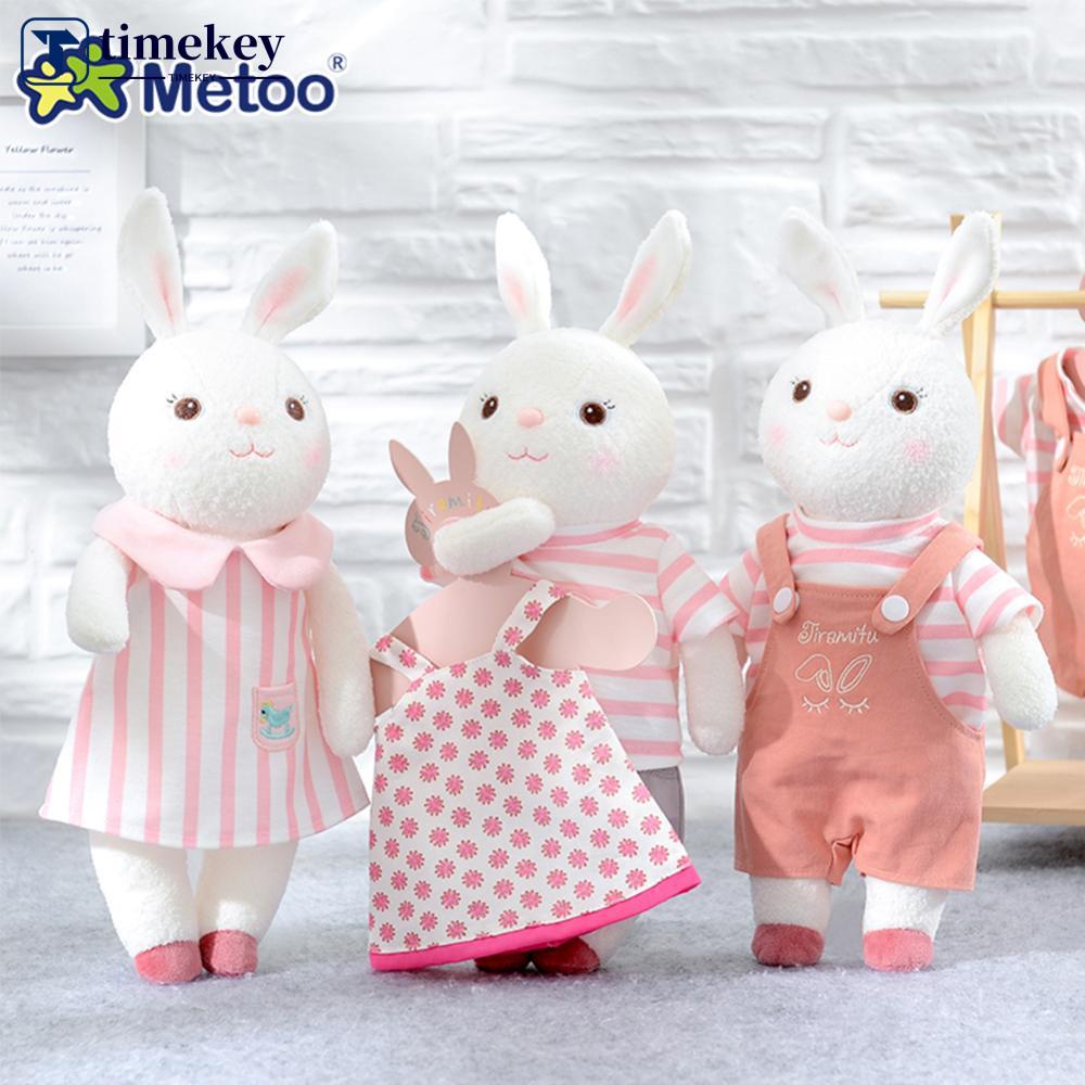 Timekey Metoo Anak Perempuan Rumah Bermain Boneka Kelinci Manis Mewah Pakaian Boneka Berubah Hewan Lucu Untuk Anak Angela Doll Ulang Tahun Mainan Natal E1O3