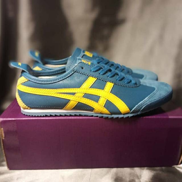 Sepatu Asics Onitsuka tiger Japan Blue Yellow Biru Kuning Original