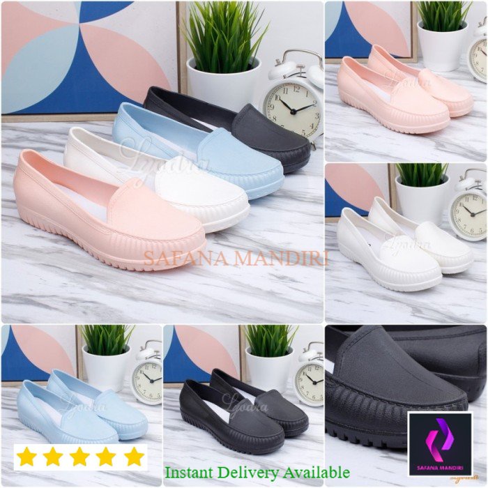 Sepatu Wanita Jelly Import Flat Shoes Flatshoes Jelly Karet