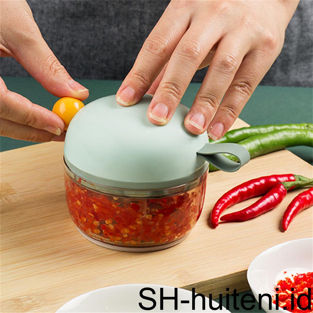 Garlic Chopper Penggiling Ringan Adsorbable Crusher Portable Tarik ABS Stainless Steel Masher Jahe Dapur Sayur