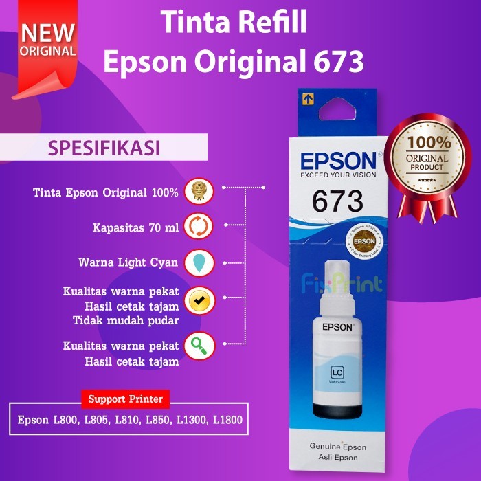 Tinta Printer Epson Original 003 664 001 774 005 008 673 Black Color