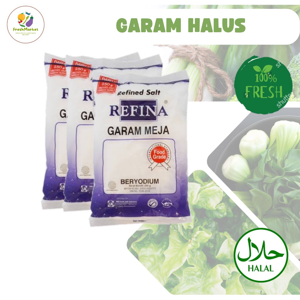 

Garam Halus Refina 250 Gram Freshmarketlampung