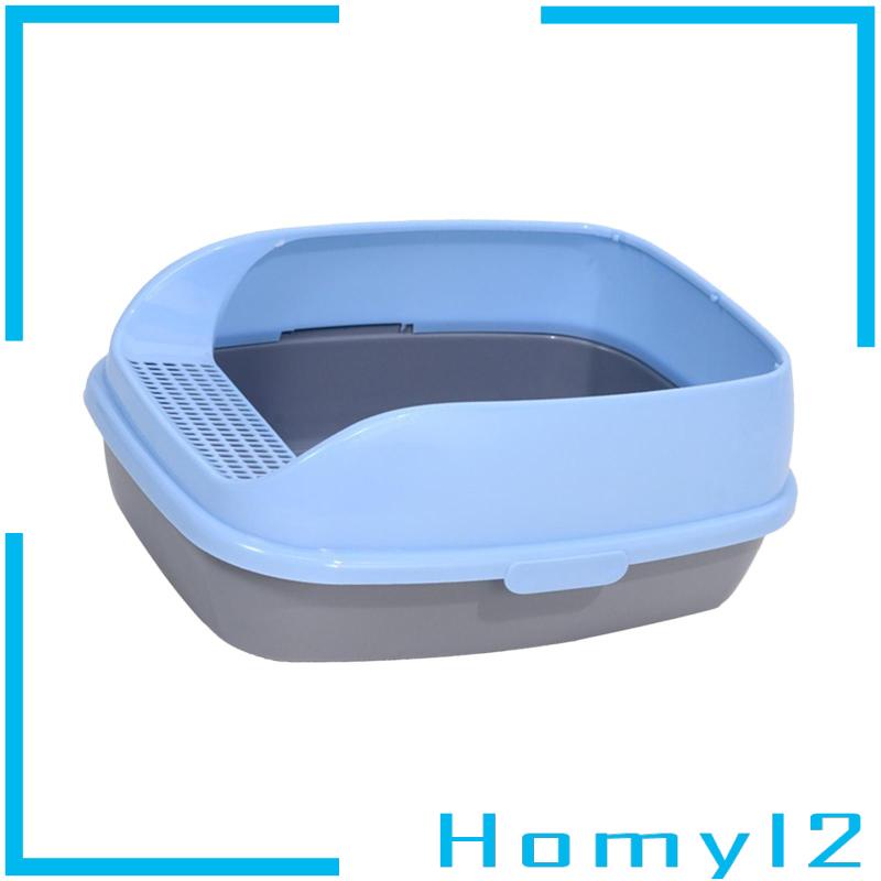 [HOMYL2] Cat Litter Box Large Bedpan Anti Percikan Pasir Kucing Buka Atas Pet Litter Tray